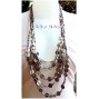 beads necklaces four strand with silver accessories charm